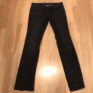 Tildon dark wash denim straight cut jeans